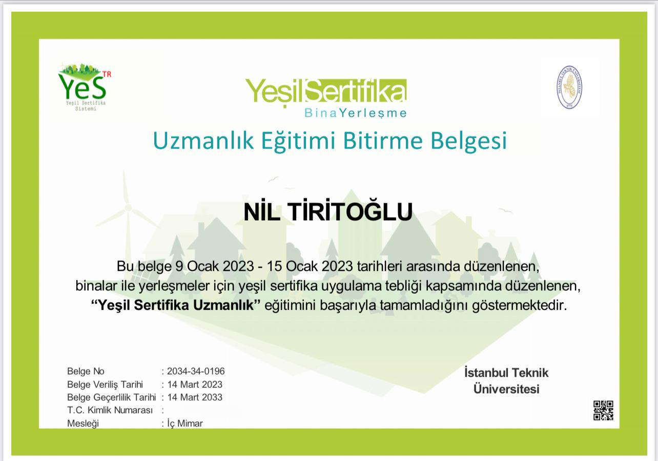 Yeşil Sertifika Uzmanlık